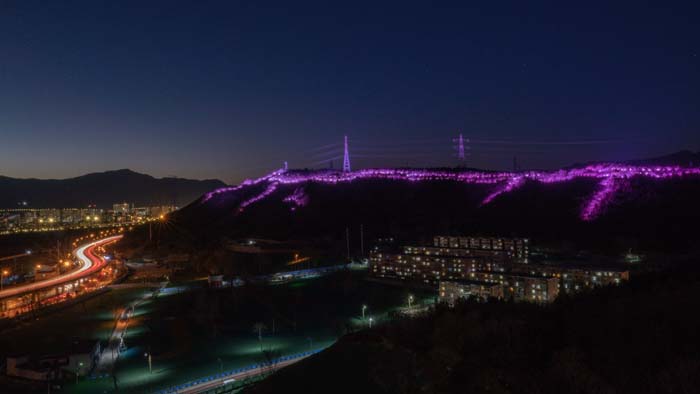 北京冬奧賽場周邊環境整治-廣寧村山體照明